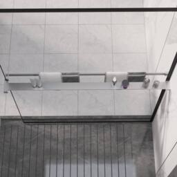 Berkfield Home Shower Shelf for Walk-in Shower Wall Chrome 115 cm Aluminium in Silver