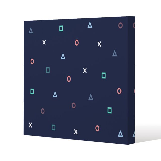 Benjamin Tate Design Hipster Pattern (Canvas Print) / 101 x 101 x 4cm in Natural - Size: 101 x 101 x 4 cm - image 1
