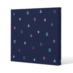 Benjamin Tate Design Hipster Pattern (Canvas Print) / 101 x 101 x 4cm in Natural - Size: 101 x 101 x 4 cm - thumbnail 1
