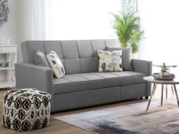 LUXURY LIFE Marino Linen 3 Seater Sofa Bed in Light Grey - thumbnail 1