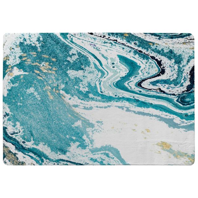 Benjamin Tate Design Marble In Blue Rug in Natural - Size: Large - image 1