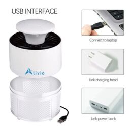 Alivio Electric Mosquito Killer Bug Killer, Powerful Mosquito Repellent Killer UV Adjustable Lamp USB in White - thumbnail 3