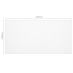 Berkfield Home Table Protector Transparent 200x100 cm 2 mm PVC in Clear - thumbnail 6
