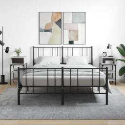 Berkfield Home Bedside Tables 2 pcs Grey Sonoma 35x34.5x70 cm Engineered Wood - thumbnail 2