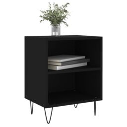 Berkfield Home Bedside Cabinets 2 pcs Black 40x30x50 cm Engineered Wood - Size: 40 x 30 x 50 cm - thumbnail 3