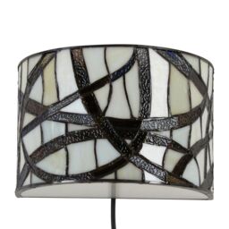 Orsina Branch Wall Light, Hand Rolled Art Glass Shade With Abstract Design, Bronze Frame Accent Light, Wall Light - thumbnail 2