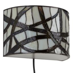 Orsina Branch Wall Light, Hand Rolled Art Glass Shade With Abstract Design, Bronze Frame Accent Light, Wall Light - thumbnail 4