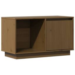 Berkfield Home TV Cabinet Honey Brown 74x35x44 cm Solid Wood Pine - Size: 74 x 35 x 44 cm - thumbnail 3