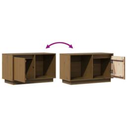 Berkfield Home TV Cabinet Honey Brown 74x35x44 cm Solid Wood Pine - Size: 74 x 35 x 44 cm - thumbnail 8