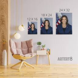"Artery8 US Vice President Kamala Harris Canvas Wall Art Print - Size: W18"" x H24""" - thumbnail 4