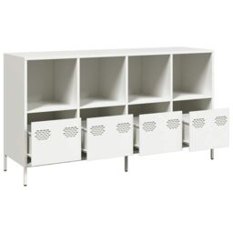 Berkfield Home Sideboard White 135x39x73.5 cm Cold-rolled Steel - thumbnail 4