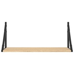 Berkfield Home Wall Shelves 2 pcs Sonoma Oak 60x25x25.5 cm Engineered wood in Brown - thumbnail 5