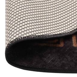 Berkfield Home Rug Washable 120 cm Black & Gold Anti Slip - Size: 100 cm diameter - thumbnail 5
