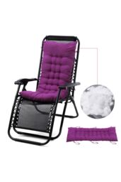 Living and Home Dark Purple Soft Comfortable Lounge Chair Cushion, 125cmW x 48cmD - Size: 125 cmW x 48 cmD - thumbnail 4