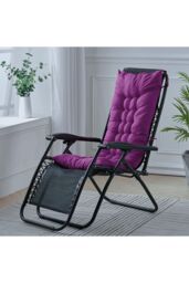 Living and Home Dark Purple Soft Comfortable Lounge Chair Cushion, 125cmW x 48cmD - Size: 125 cmW x 48 cmD - thumbnail 3