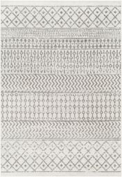 Livabliss Elaziz-Geometric Grey White Beige Taupe Global Living Dining Bedroom Rug in Charcoal - Size: 200 cm x 275 cm - thumbnail 2