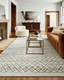 Livabliss Elaziz-Geometric Grey White Beige Taupe Global Living Dining Bedroom Rug in Charcoal - Size: 200 cm x 275 cm - thumbnail 7