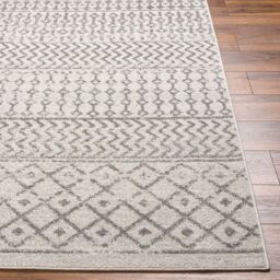 Livabliss Elaziz-Geometric Grey White Beige Taupe Global Living Dining Bedroom Rug in Charcoal - Size: 200 cm x 275 cm - thumbnail 5