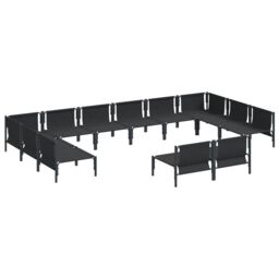 Berkfield Home Garden Sofa Set 12 pcs Anthracite Steel - thumbnail 5