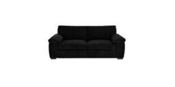 LUXURY LIFE Collingdale Jumbo Cord Fabric 3 Seater Sofa in Black - thumbnail 1