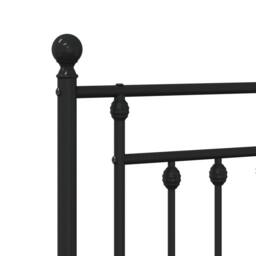 Berkfield Home Metal Bed Frame with Headboard Black 90x190 cm Single - thumbnail 9