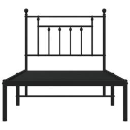 Berkfield Home Metal Bed Frame with Headboard Black 90x190 cm Single - thumbnail 6