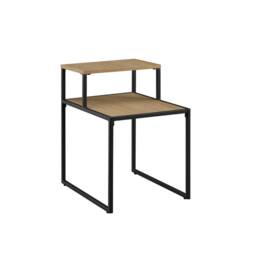 ERGOVEXA 2 x Wood Sofa Side End Coffee Table 2 Tier Nightstand Coastal Oak - thumbnail 3