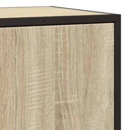 Berkfield Home Sideboard Sonoma Oak 68x35x76 cm Engineered Wood & Metal in Light Tan - Size: 68 x 35 x 76 cm - thumbnail 8