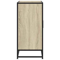 Berkfield Home Sideboard Sonoma Oak 68x35x76 cm Engineered Wood & Metal in Light Tan - Size: 68 x 35 x 76 cm - thumbnail 6