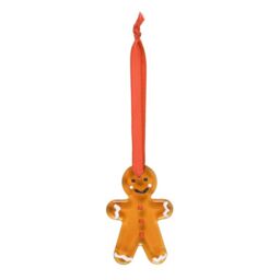 Something Different Glass Gingerbread Man Hanging Ornament (Pack of 20) in Gold - thumbnail 1