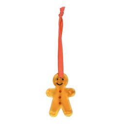 Something Different Glass Gingerbread Man Hanging Ornament (Pack of 20) in Gold - thumbnail 3