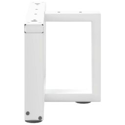 Berkfield Home Coffee Table Legs T-Shaped¬†2 pcs White 40x25x(30-31) cm Steel - thumbnail 4