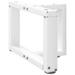 Berkfield Home Coffee Table Legs T-Shaped¬†2 pcs White 40x25x(30-31) cm Steel - thumbnail 3