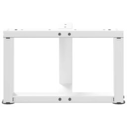 Berkfield Home Coffee Table Legs T-Shaped¬†2 pcs White 40x25x(30-31) cm Steel - thumbnail 6