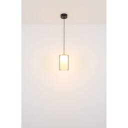 Netlighting Lampigna Slim Pendant Matt Black Opal Glass Shade LED 3000K - thumbnail 5