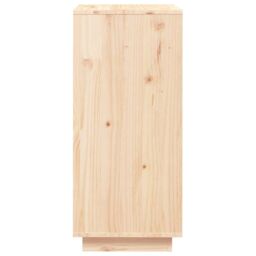 Berkfield Home Shoe Cabinet 35x35x80 cm Solid Wood Pine in Brown - Size: 35 x 35 x 80 cm - thumbnail 6