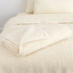 Native Natural Merino Wool Blanket - 130x170 Natural - Size: Double - thumbnail 1