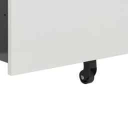 Wyld and Coco 3-Drawer Off-White Steel Storage Cabinet - Key Lock and Castors in White - thumbnail 9