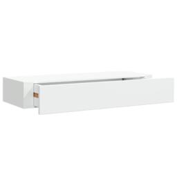 Berkfield Home Wall-mounted Drawer Shelf White 60x23.5x10 cm MDF - thumbnail 1
