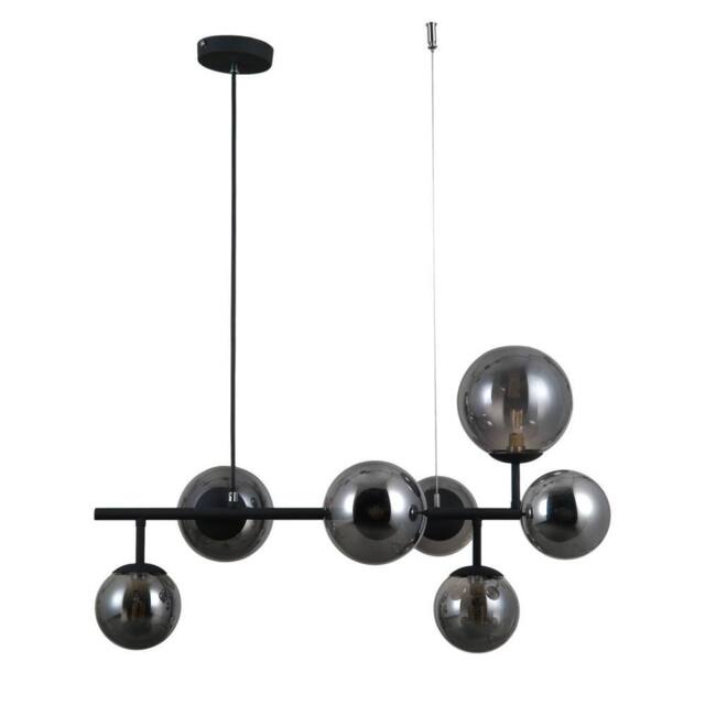 Netlighting Frontera Modern 7 Light Bar Pendant Ceiling Light G9 in Black - image 1
