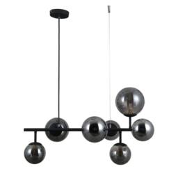 Netlighting Frontera Modern 7 Light Bar Pendant Ceiling Light G9 in Black - thumbnail 1