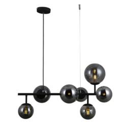 Netlighting Frontera Modern 7 Light Bar Pendant Ceiling Light G9 in Black - thumbnail 2