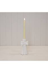 KDMD Tall Draping Bow Candle Holder in White - thumbnail 2