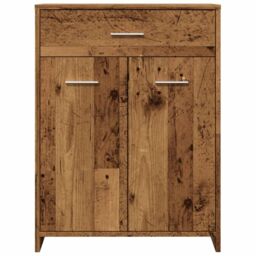 Berkfield Home Bathroom Cabinet Old Wood 60x33x80 cm Engineered Wood in Brown - Size: 60 x 33 x 80 cm - thumbnail 4