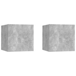 Berkfield Home Bedside Cabinets 2 pcs Concrete Grey 30.5x30x30 cm Engineered Wood - thumbnail 1