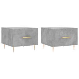 Berkfield Home Coffee Tables 2 pcs Concrete Grey 50x50x40 cm Engineered Wood - Size: 50 x 50 x 40 cm - thumbnail 1