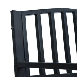 Berkfield Home Garden Bench 125 cm Black Steel - thumbnail 5