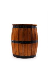KDMD Natural Beer Barrel Stool with Storage Rustic Modern Design in Brown