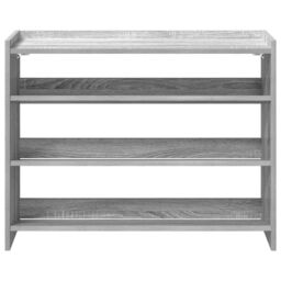Berkfield Home Shoe Rack Grey Sonoma 80x25x62 cm Engineered Wood - Size: 80 x 25 x 62 cm - thumbnail 4