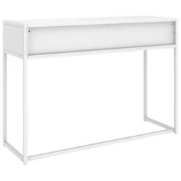 Berkfield Home Console Table White 106x35x75 cm Steel - Size: 106 x 35 x 75 cm - thumbnail 5